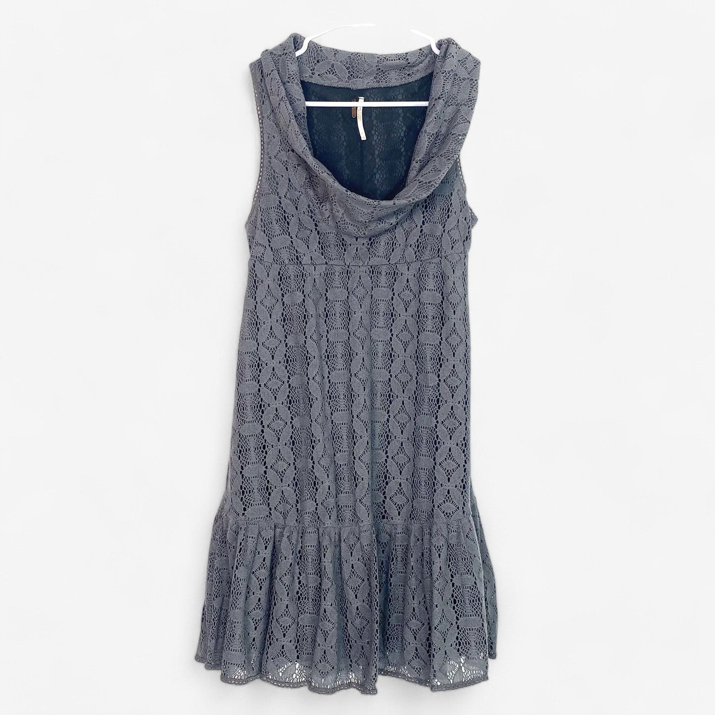 Free People Women's Sleeveless Knit Fully Lined Cowl Neck Dress - Gray - Size 4