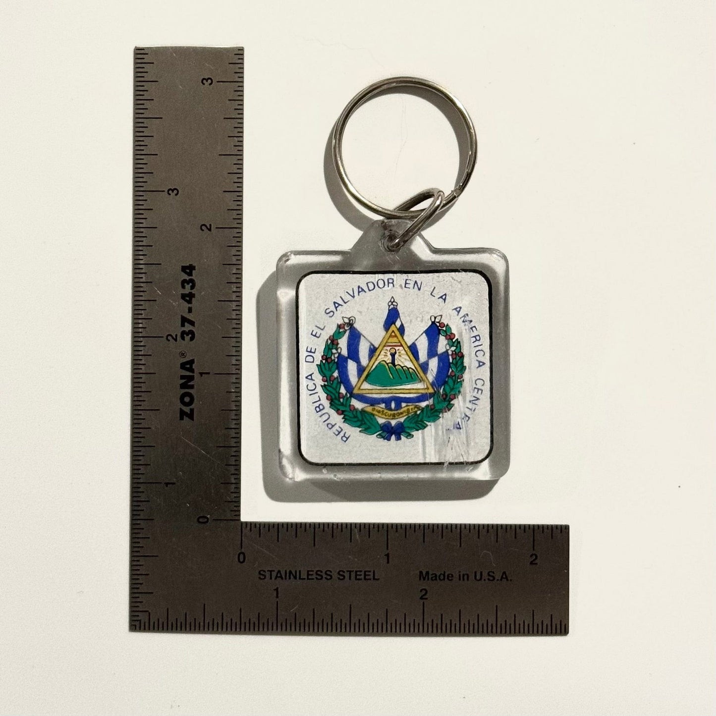 El Salvador Travel Souvenir Keychain Key Ring Square Clear Acrylic -  | Buy at Parsimony Shoppes