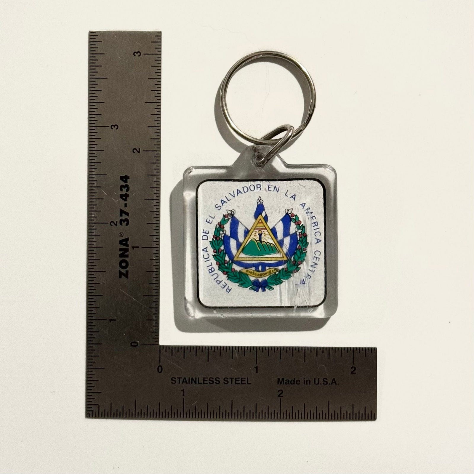 El Salvador Travel Souvenir Keychain Key Ring Square Clear Acrylic -  | Buy at Parsimony Shoppes