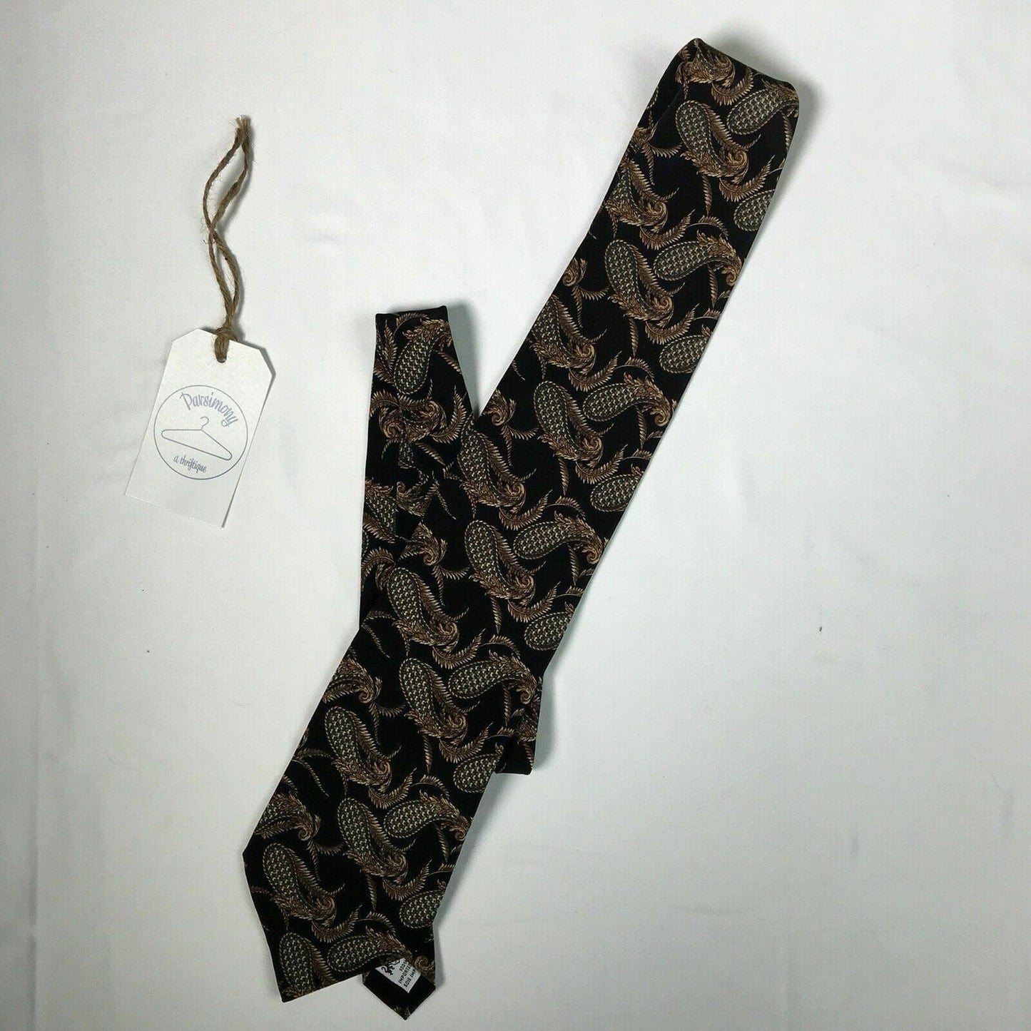 Elegant Metropolitan Museum of Art Black Paisley Print Silk Mens Necktie -  | Buy at Parsimony Shoppes