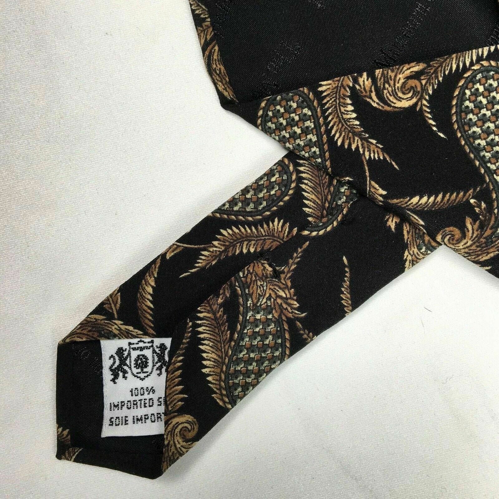 Elegant Metropolitan Museum of Art Black Paisley Print Silk Mens Necktie -  | Buy at Parsimony Shoppes