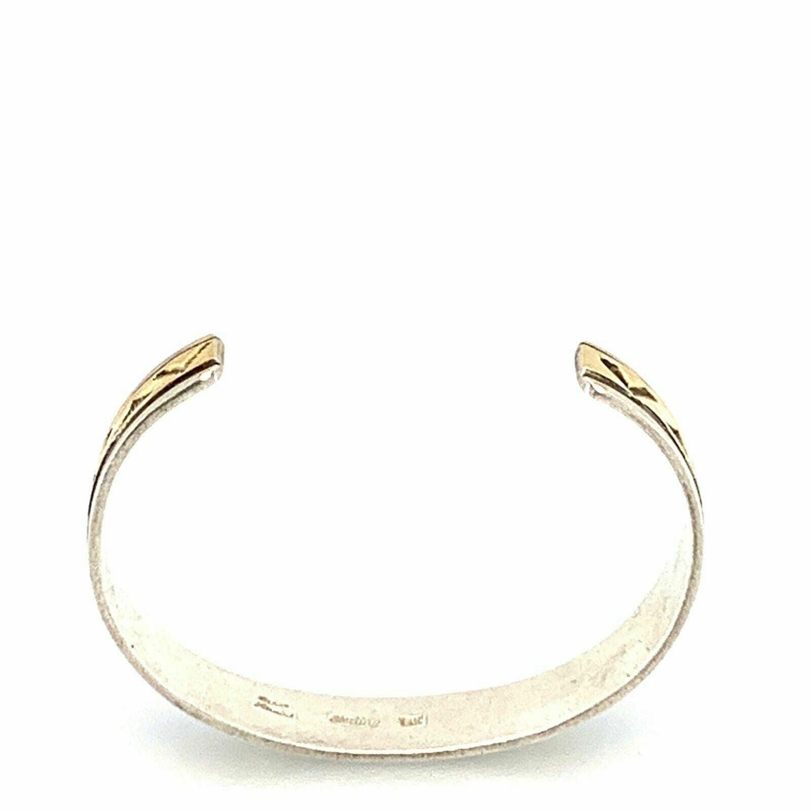 Elegant Oscar Alexius Vintage Navajo 14k Gold & Sterling Silver Cuff Bracelet - 6.75” -  | Buy at Parsimony Shoppes