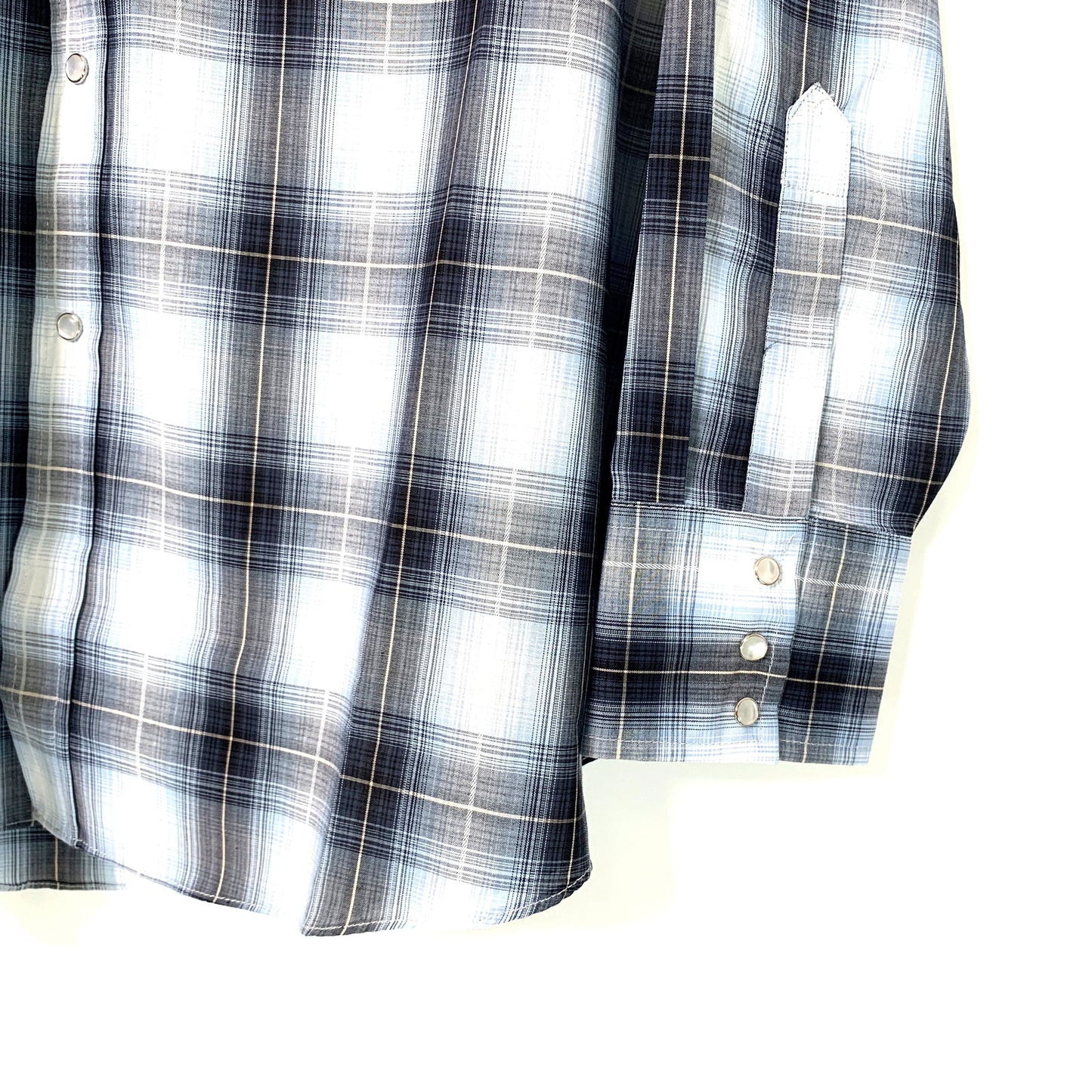 Ely Cattleman Mens Blue Plaid Western Long Sleeve Pearl Snap Up NWT -  | Buy at Parsimony Shoppes