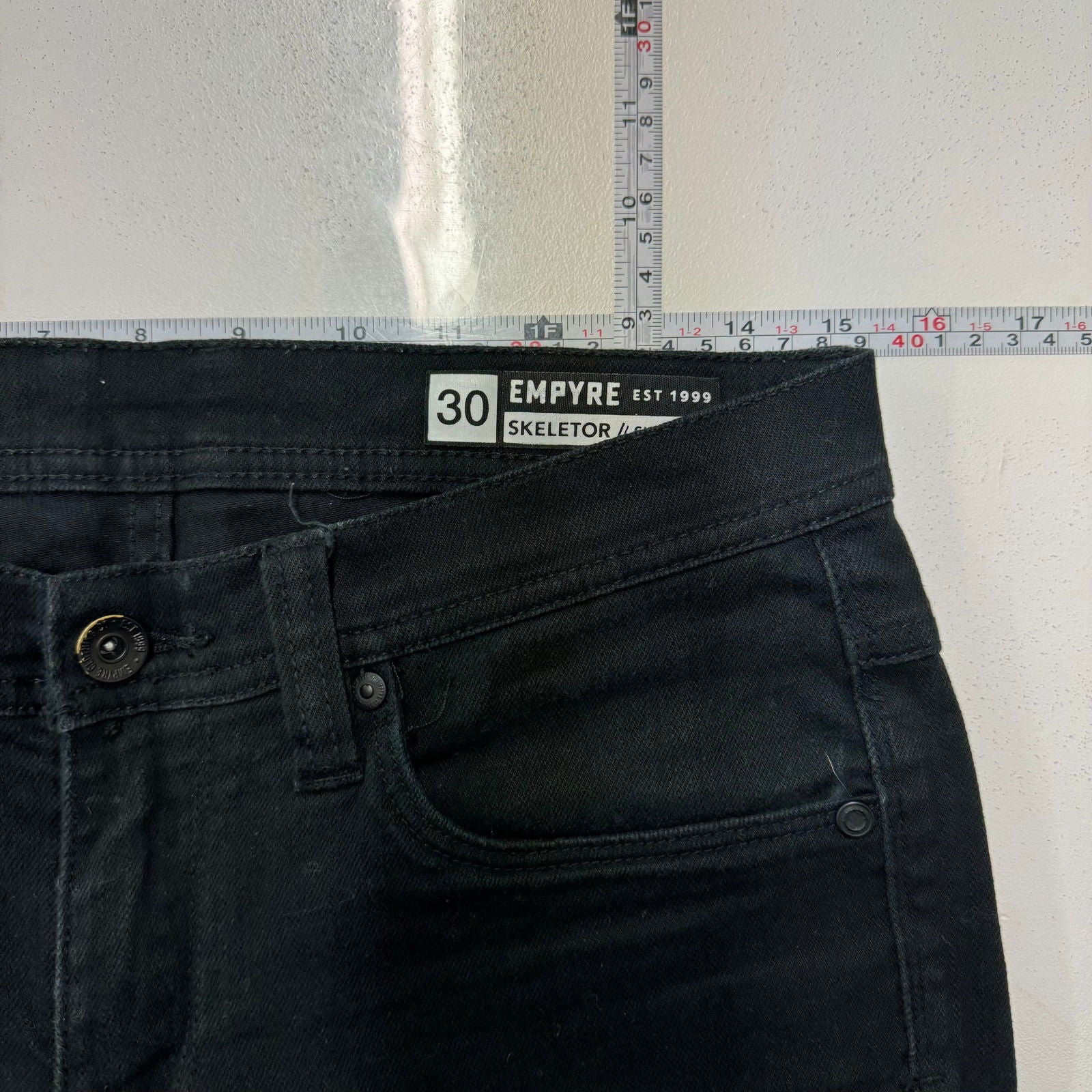 Empyre | Mens Skeletor Skinny Fit Jeans | Color: Black | Size: 30 | GUC -  | Buy at Parsimony Shoppes