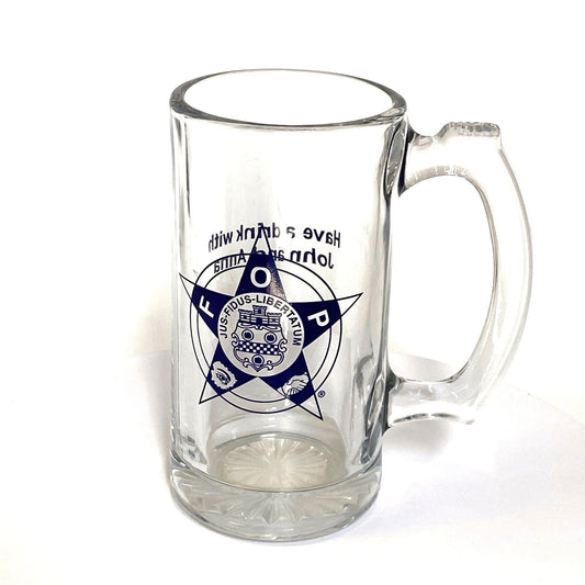 Excellent Fraternal Order of Police Clear Glass Mug -  | Buy at Parsimony Shoppes