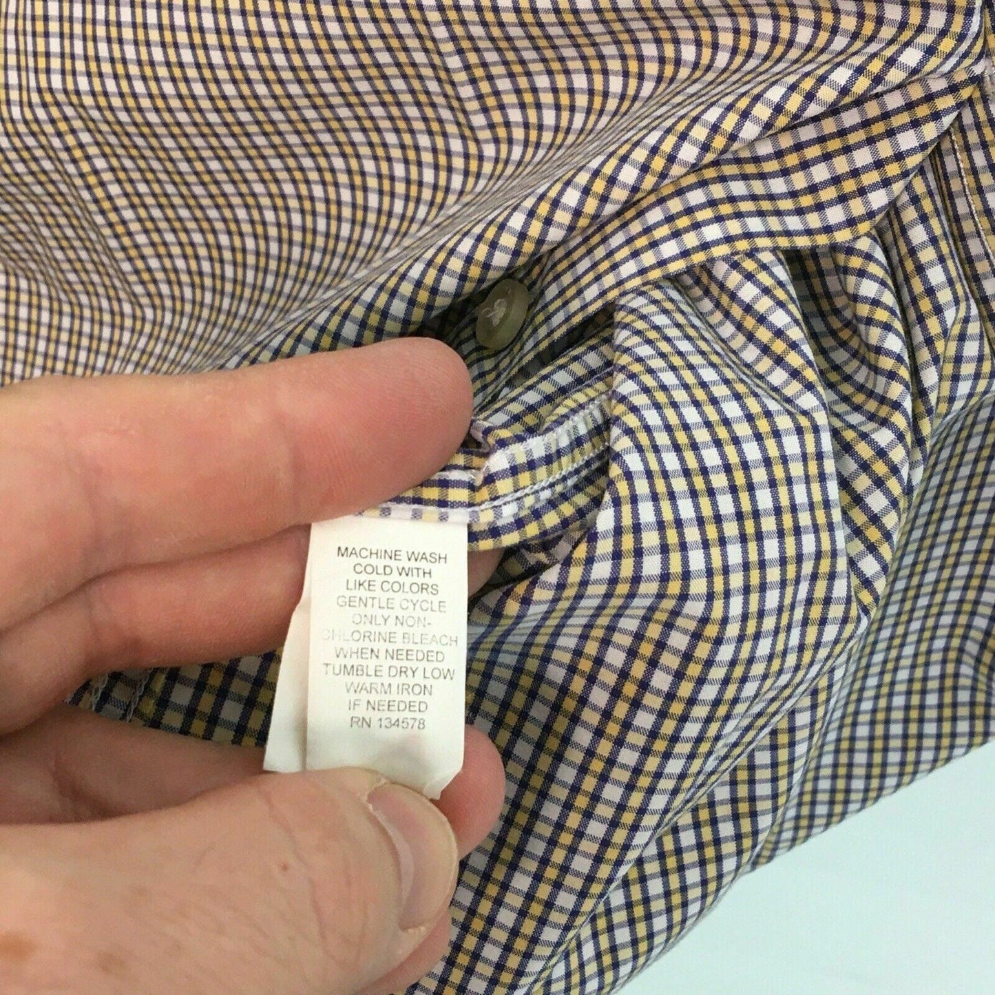 Exciting Vineyard Vines Mens Plaid Shirt Slim Fit Button-Up L/s Whale Yellow/Purple L Cotton Long Sleeve -  | Buy at Parsimony Shoppes