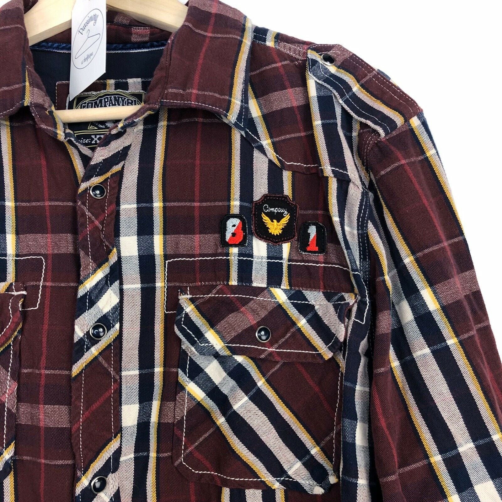 Eye-catching Company 81 Mens XXL Brown Plaid Western Button-Up Shirt -  | Buy at Parsimony Shoppes