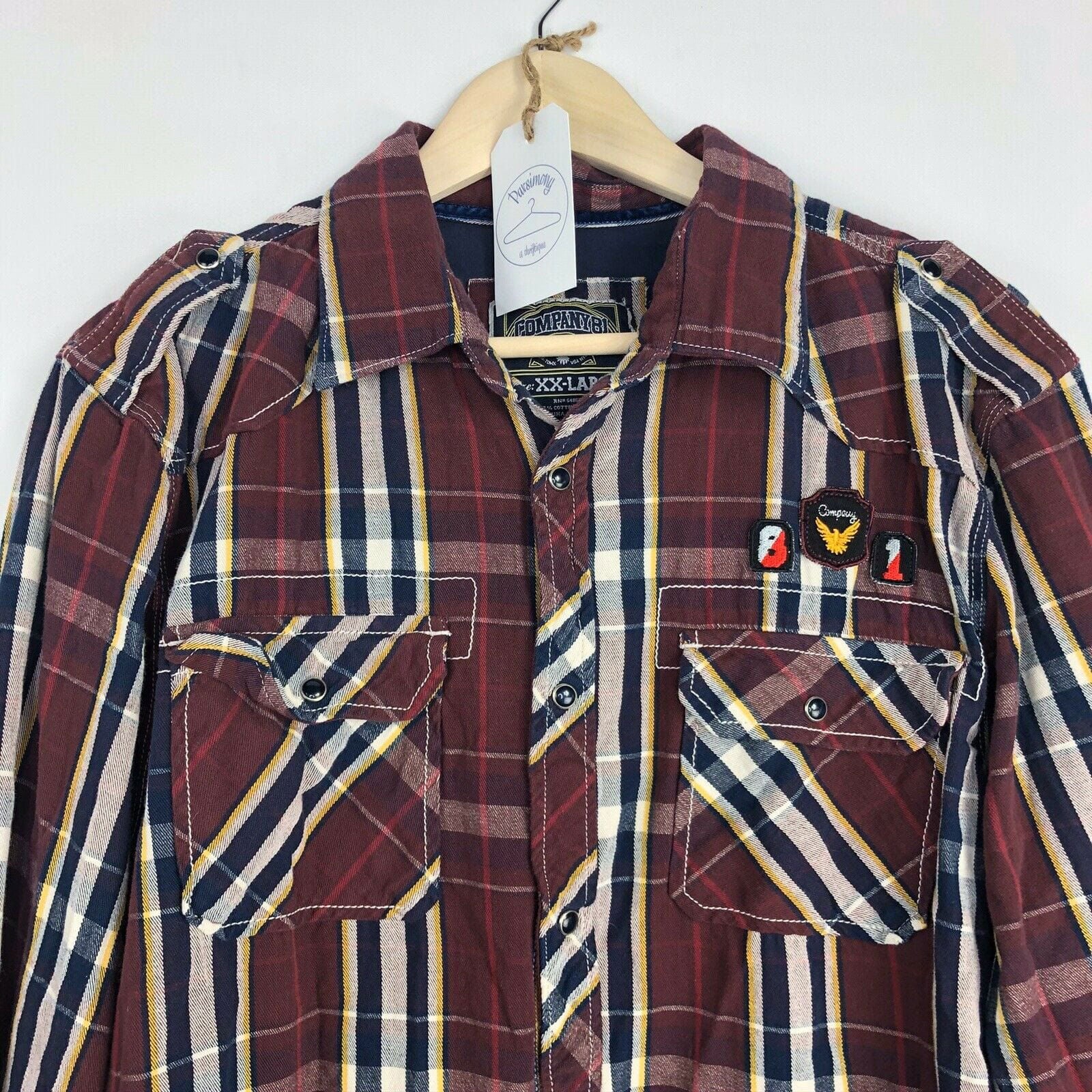 Eye-catching Company 81 Mens XXL Brown Plaid Western Button-Up Shirt -  | Buy at Parsimony Shoppes
