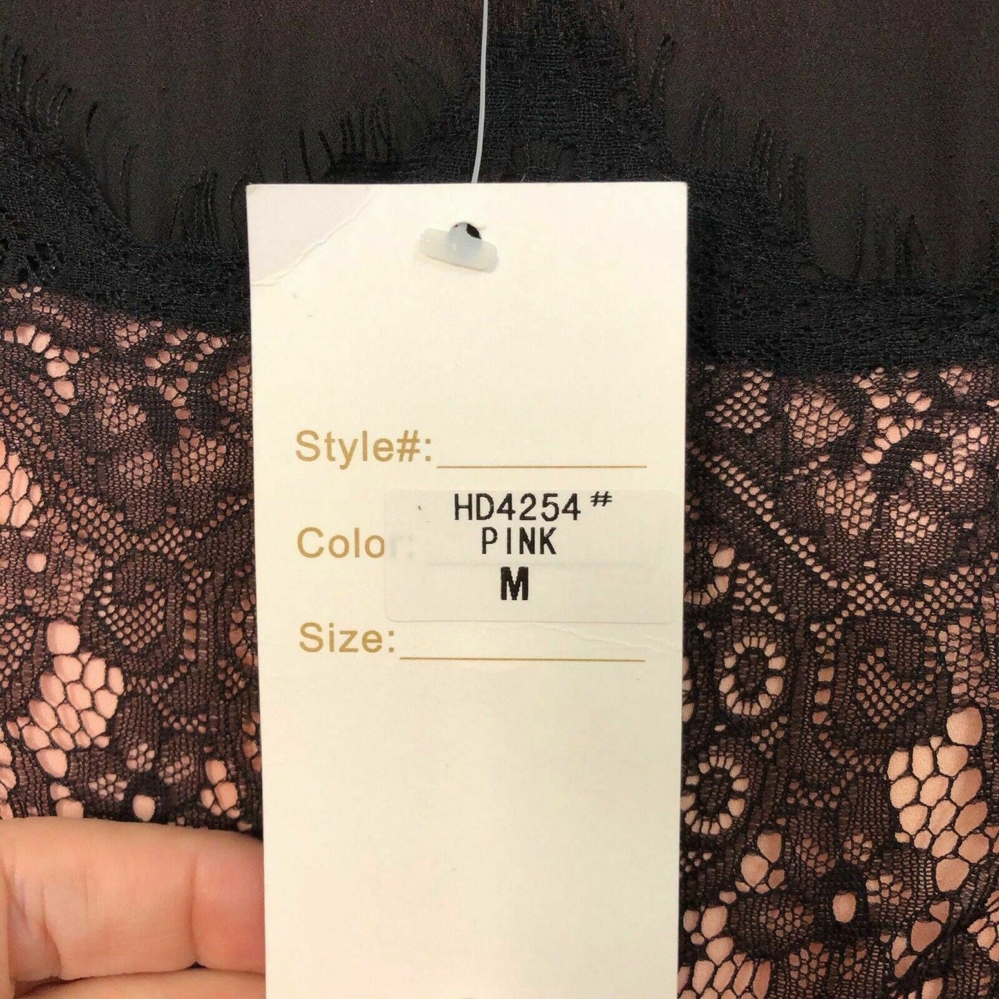 Eye-catching Hot & Delicious Womens Peach Pink Sleeveless Blouse - Black Lace Trim -  | Buy at Parsimony Shoppes