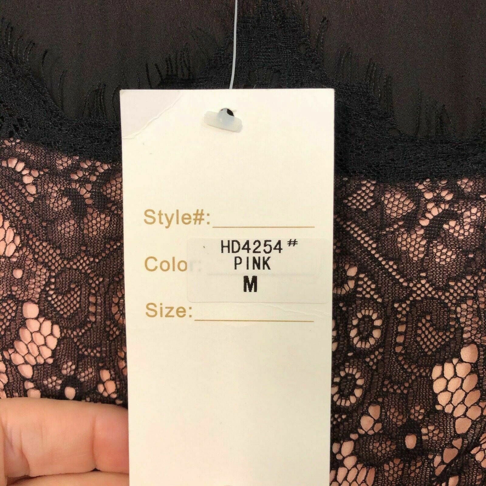 Eye-catching Hot & Delicious Womens Peach Pink Sleeveless Blouse - Black Lace Trim -  | Buy at Parsimony Shoppes