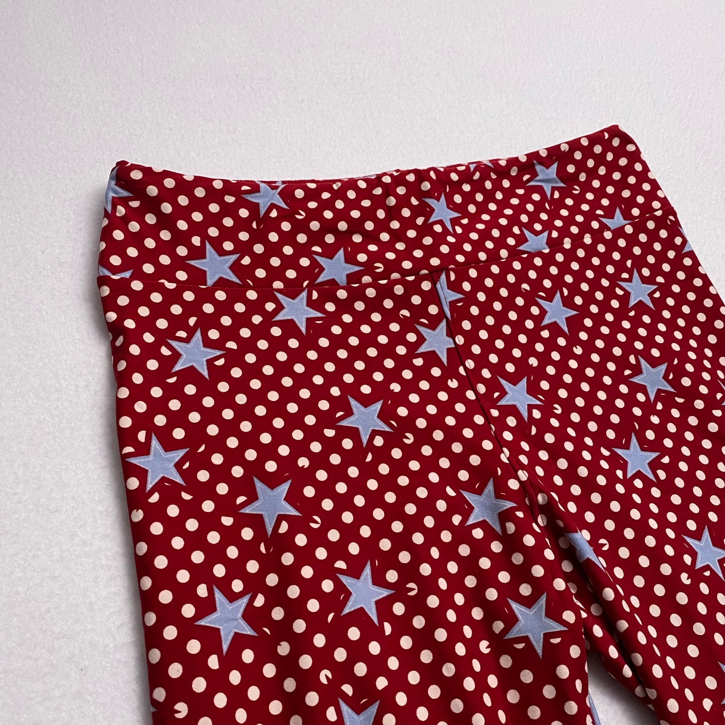 LuLaRoe Leggings | TC (12-18) | Red/White Polka Dots & Blue Stars | Buttery Soft | New