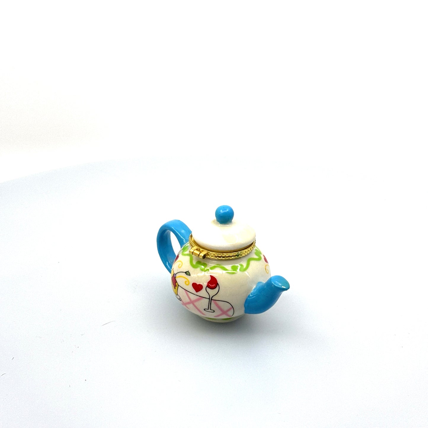 Collectible | Jewelry Box Miniature Teapot | Color: White | Vintage