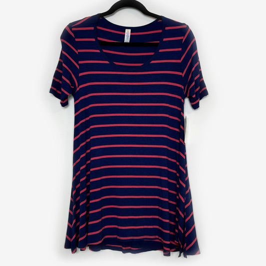 LuLaRoe Vault | Perfect T Swing Top | Size: XXS (0-6) | Color: Blue/Pink | Striped | NWT