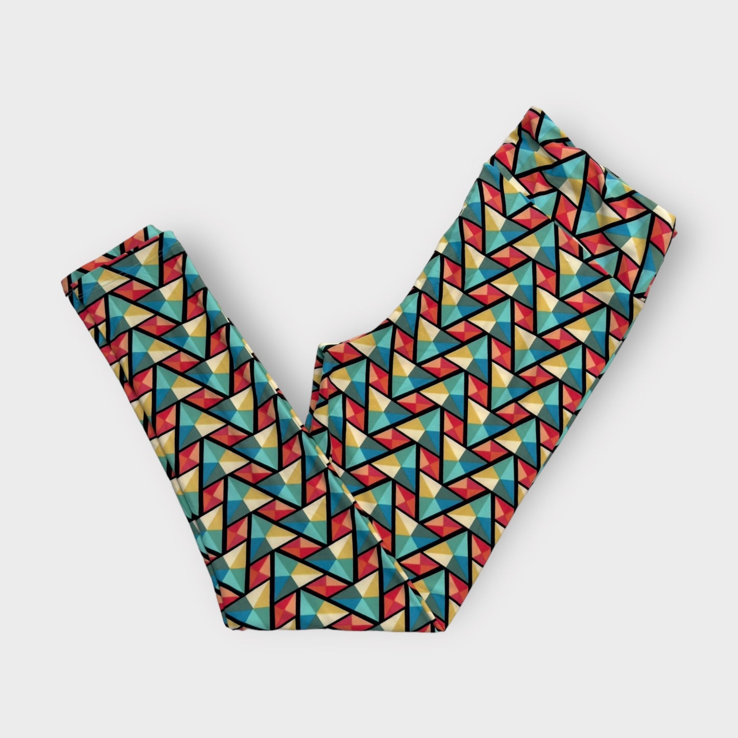 LuLaRoe Print Leggings | TC (12-18) | Multicolor Geometric | New