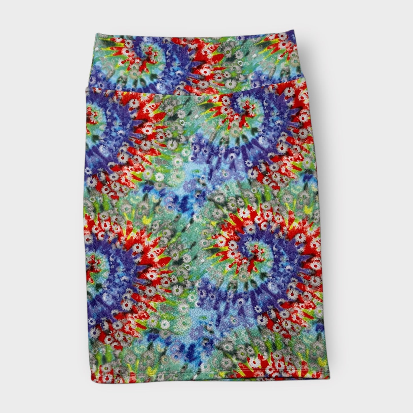 LuLaRoe Cassie Pencil Skirt - Multicolor Tie-Dye Pattern - Size M (8-10) - NWT