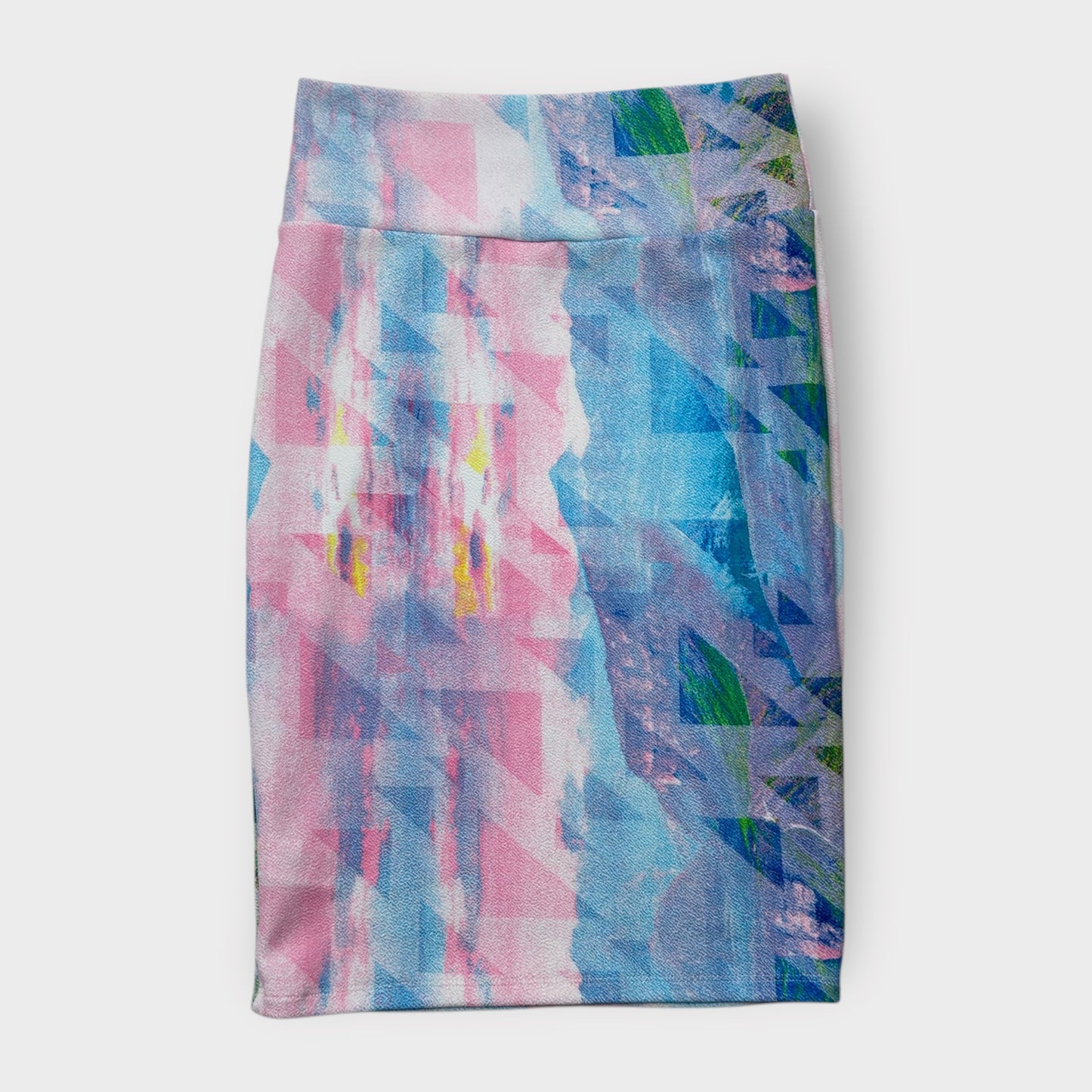 LuLaRoe Cassie Pencil Skirt - Watercolor Geometric Print - Women's S (6-8) - Knee-Length - NWT