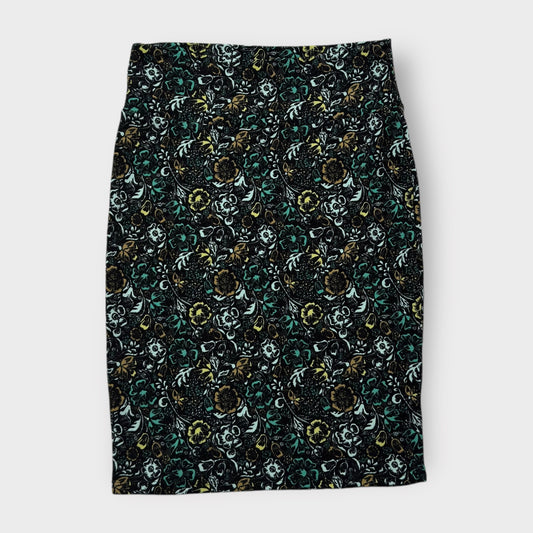 LuLaRoe Cassie Pencil Skirt - Multicolor Delicate Floral Pattern - Size M (8-12) - NWT