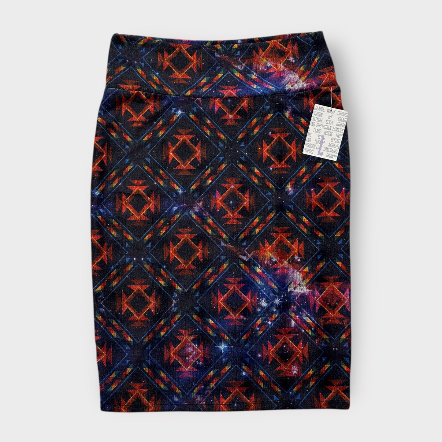 LuLaRoe Cassie Pencil Skirt - Multicolor Aztec - Women's L (12-14) - NWT