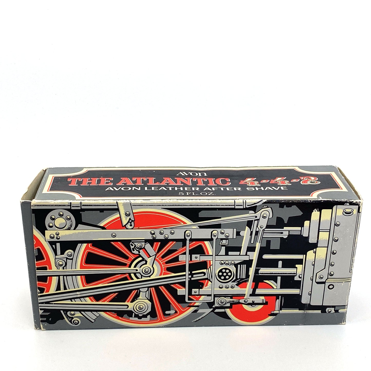 Vintage Avon ‘The Atlantic 442’ Steam Engine Leather After Shave 5 Fl. Oz. NIB/Full