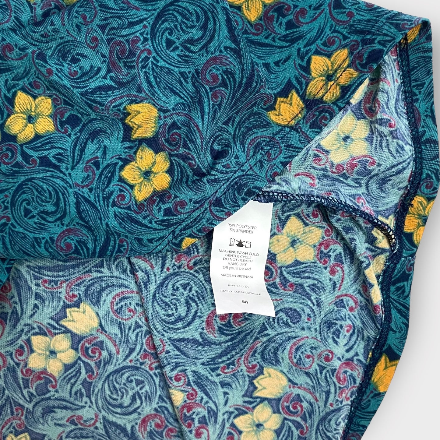 LuLaRoe S/s Irma Tunic | M (10-12) | Green/Blue/Yellow Floral | NWT