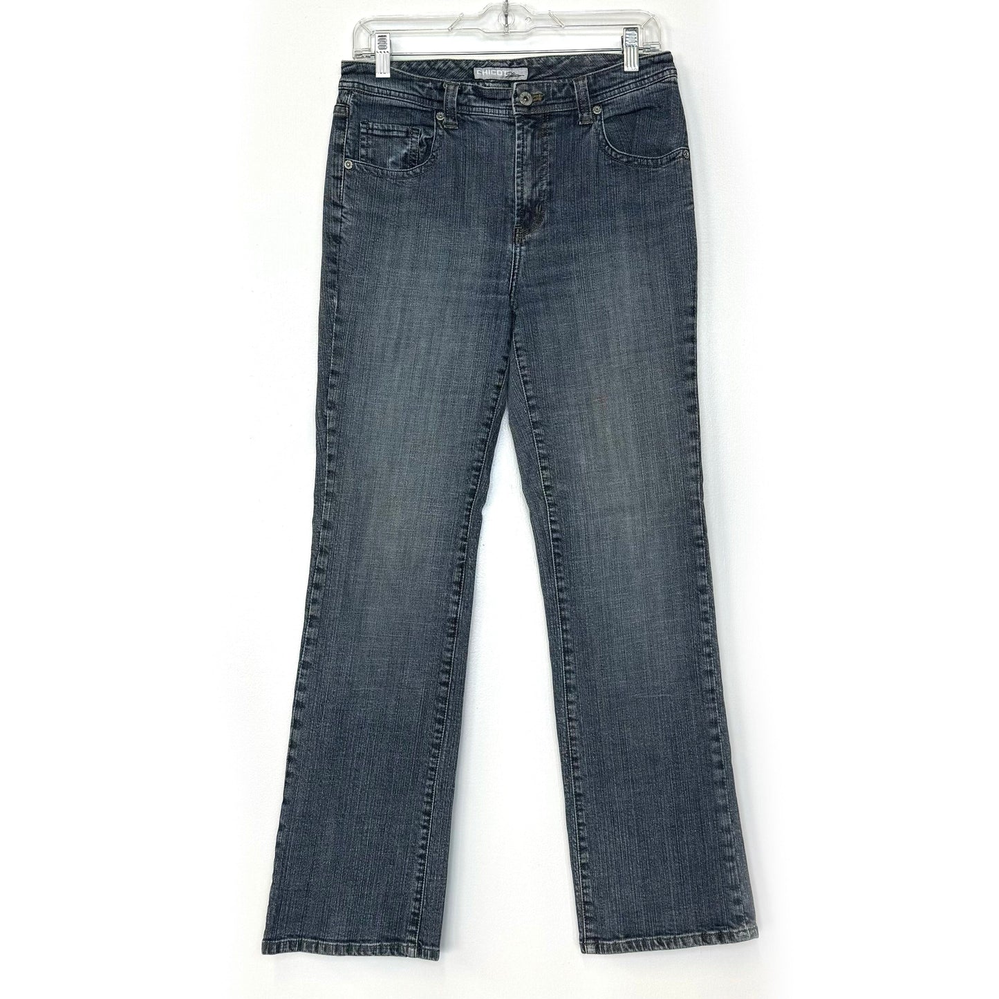 Chicos Platinum | Womens Classic Wash Denim Jeans | Color: Blue | Size: 0 Reg | EUC