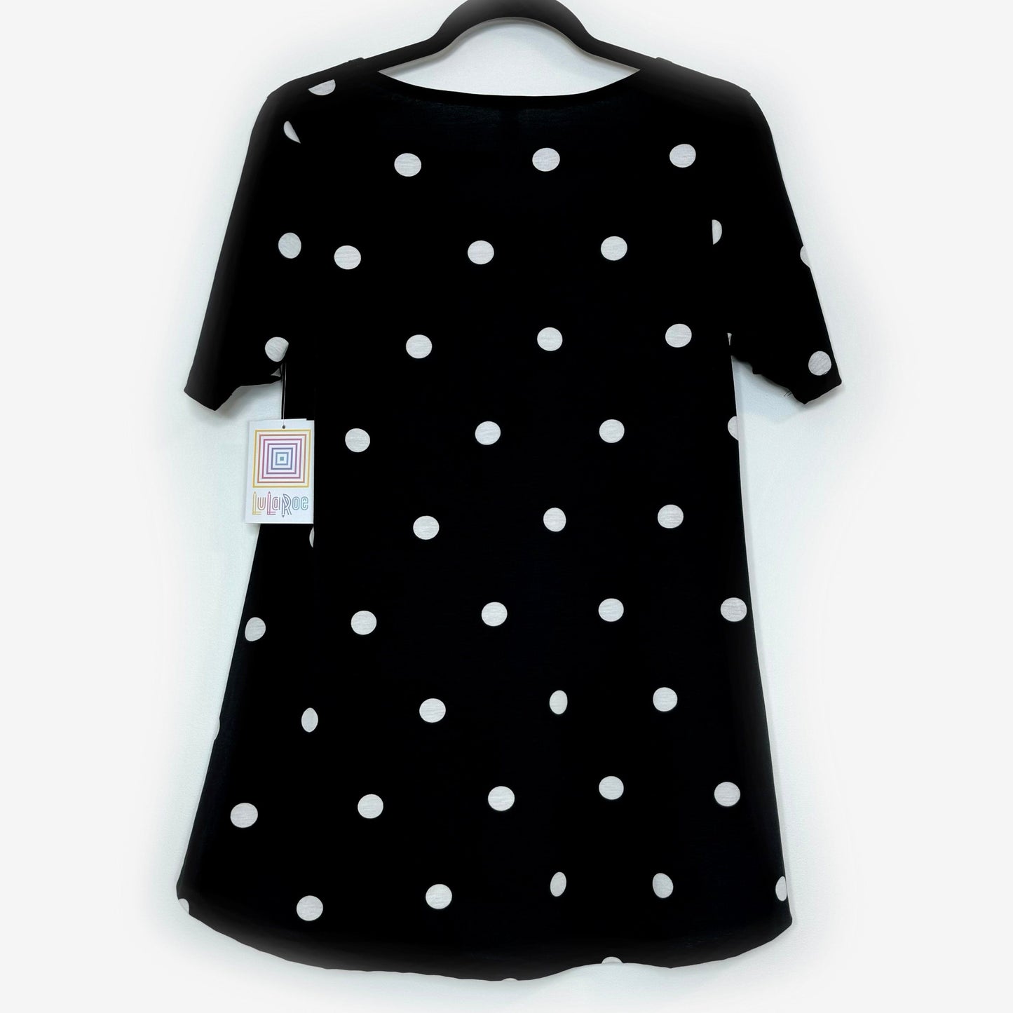 LuLaRoe Vault | Perfect T Swing Top | Size: XS (4-10) | Color: Black/White | Polka Dot | NWT