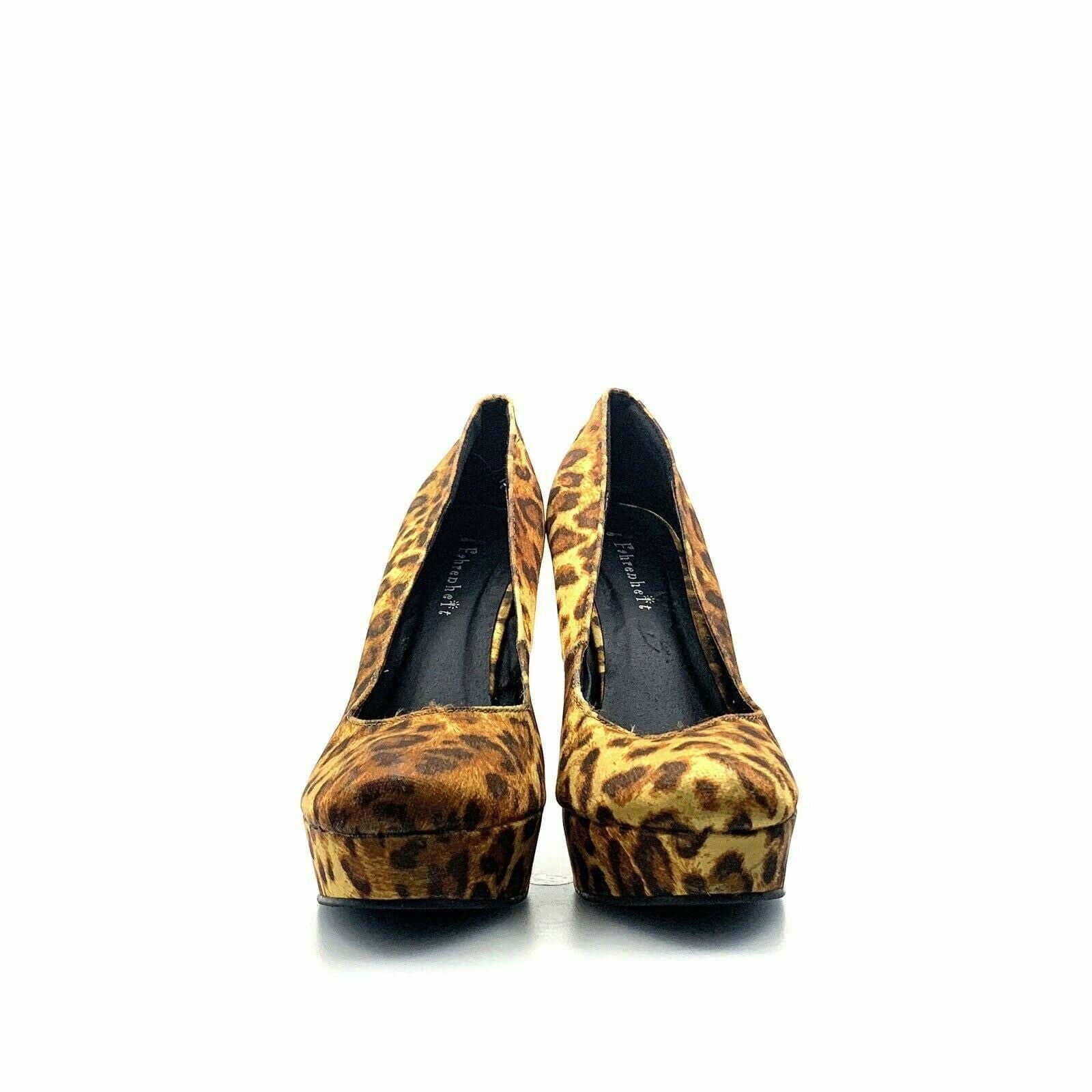 Fahrenheit Womens Size 7.5 Brown Leopard Heels Platform Stiletto Shoes -  | Buy at Parsimony Shoppes