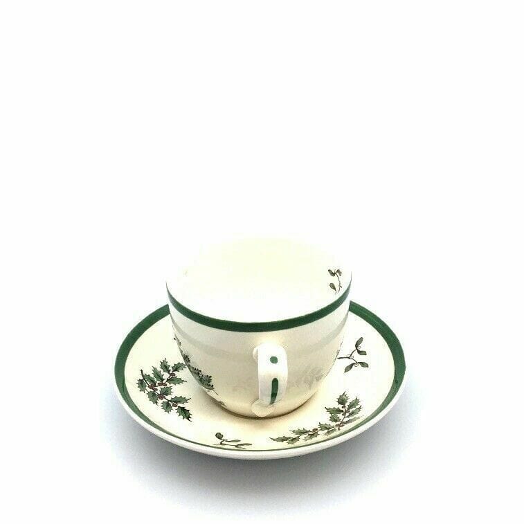 Festive Spode Christmas Tree Coffee & Tea Cup & Saucer Set - 7oz, White, Very Good -  | Buy at Parsimony Shoppes