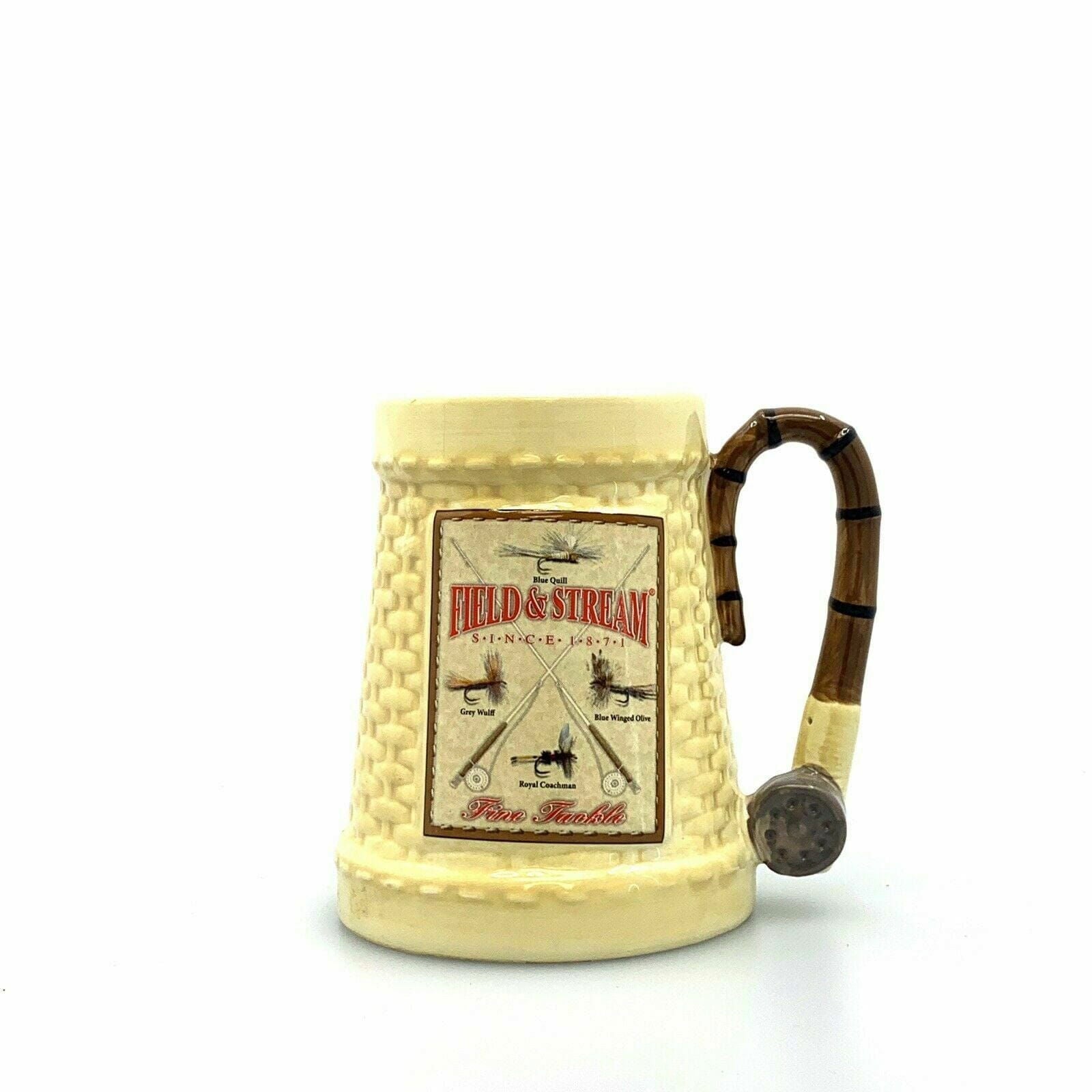 Field & Stream Fly Fishing Rod & Yellow Woven Tackle Box Drink Stein Tankard -  | Buy at Parsimony Shoppes