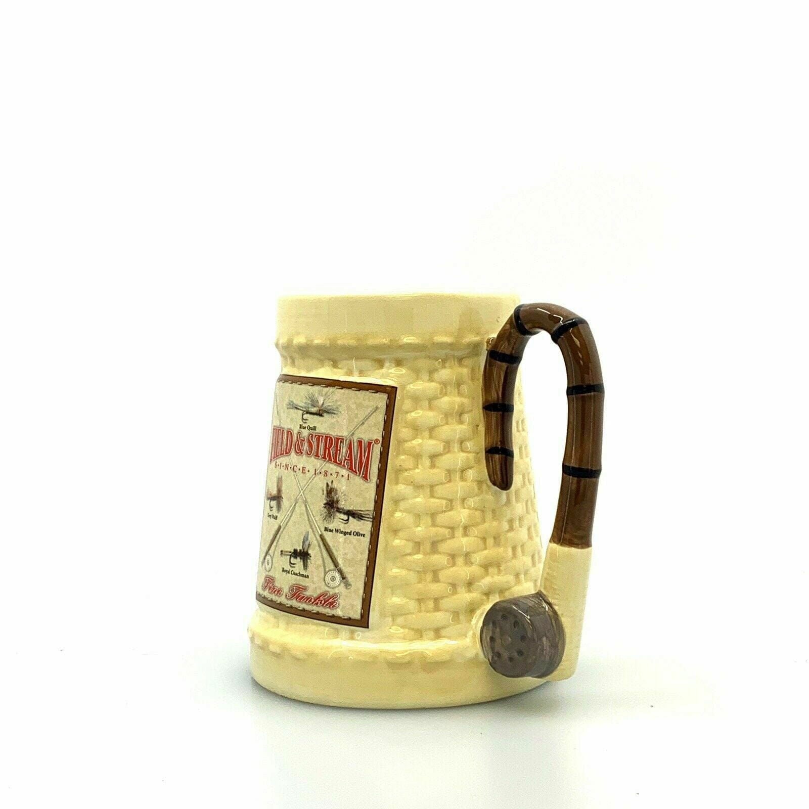 Field & Stream Fly Fishing Rod & Yellow Woven Tackle Box Drink Stein Tankard -  | Buy at Parsimony Shoppes