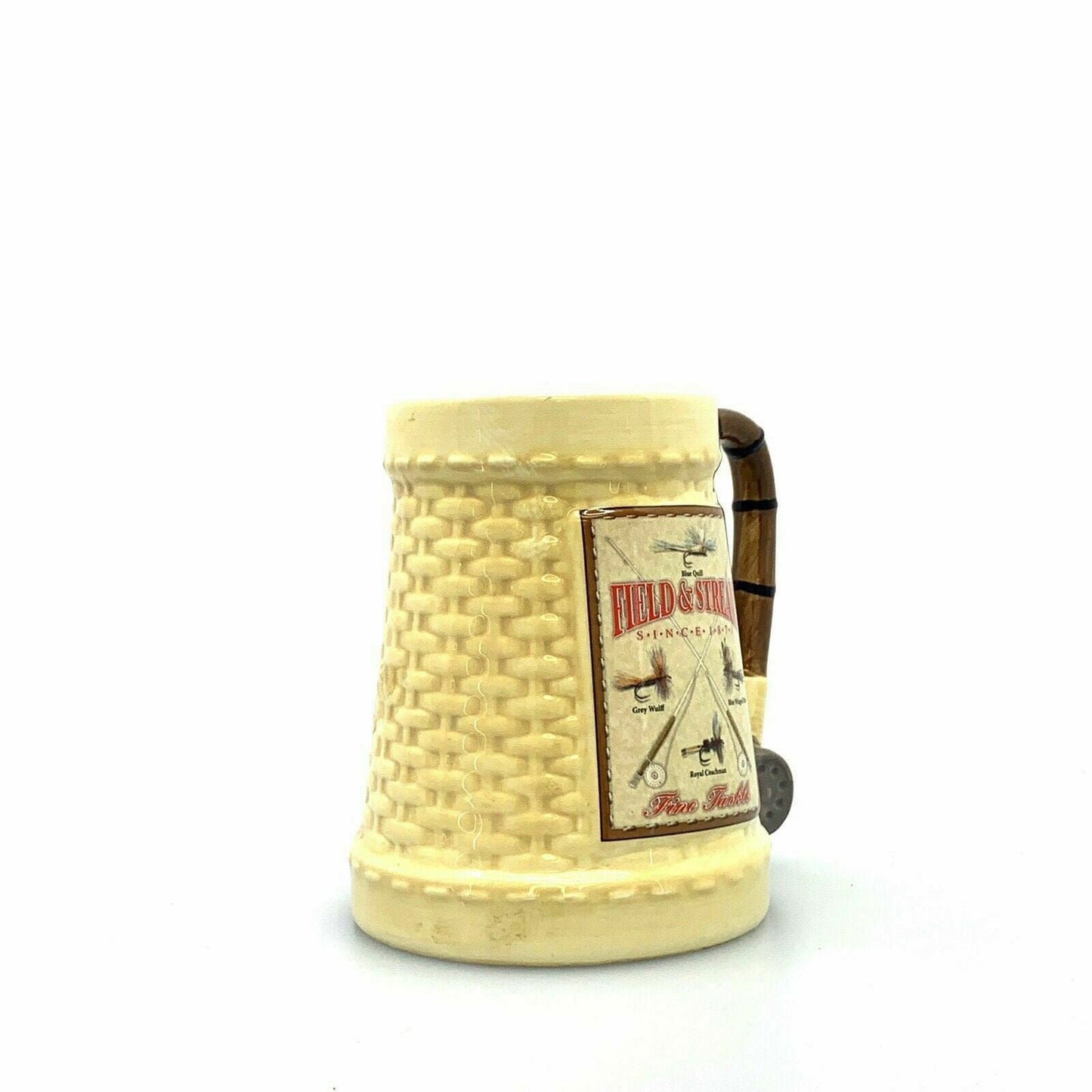 Field & Stream Fly Fishing Rod & Yellow Woven Tackle Box Drink Stein Tankard -  | Buy at Parsimony Shoppes
