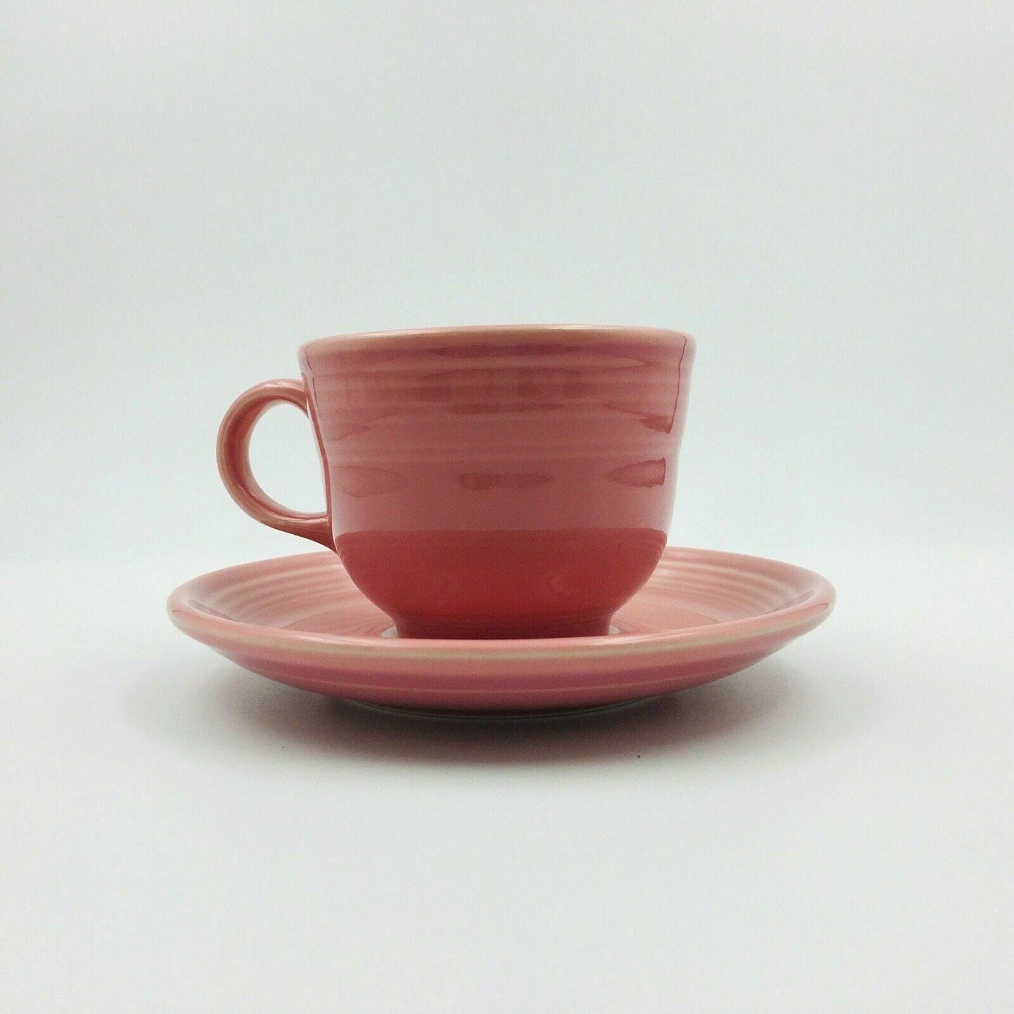 Fiesta Coral Rose Pink Replacement Tea Coffee Cup and Saucer Set Homer Laughlin Co USA -  | Buy at Parsimony Shoppes