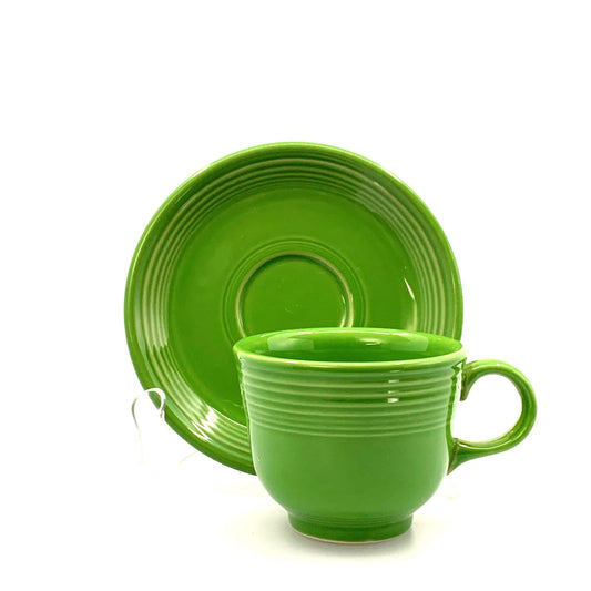 Fiesta Green Replacement Tea Coffee Cup and Saucer Set Homer Laughlin Co USA. -  | Buy at Parsimony Shoppes