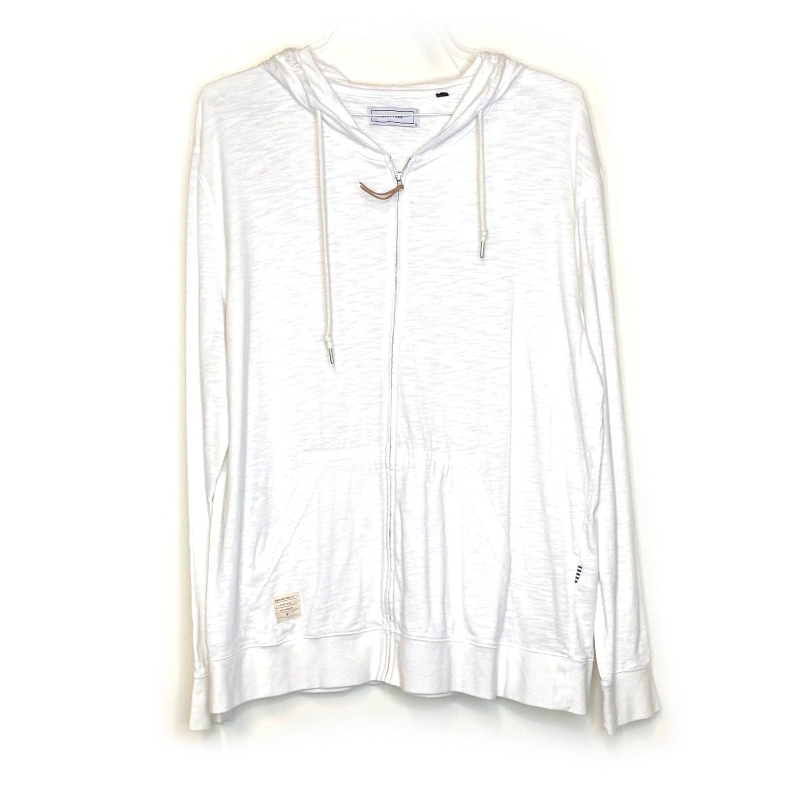 Five Four Mens Size XL White Zip-Up Hooded Sweatshirt L/s Pre-Owned -  | Buy at Parsimony Shoppes