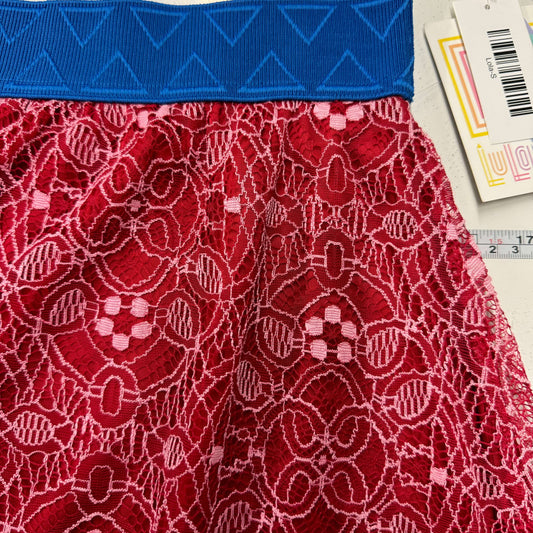 LuLaRoe | Womens Lined Lace Lola Skirt | Color: Pink/Blue | Size: S | NWT