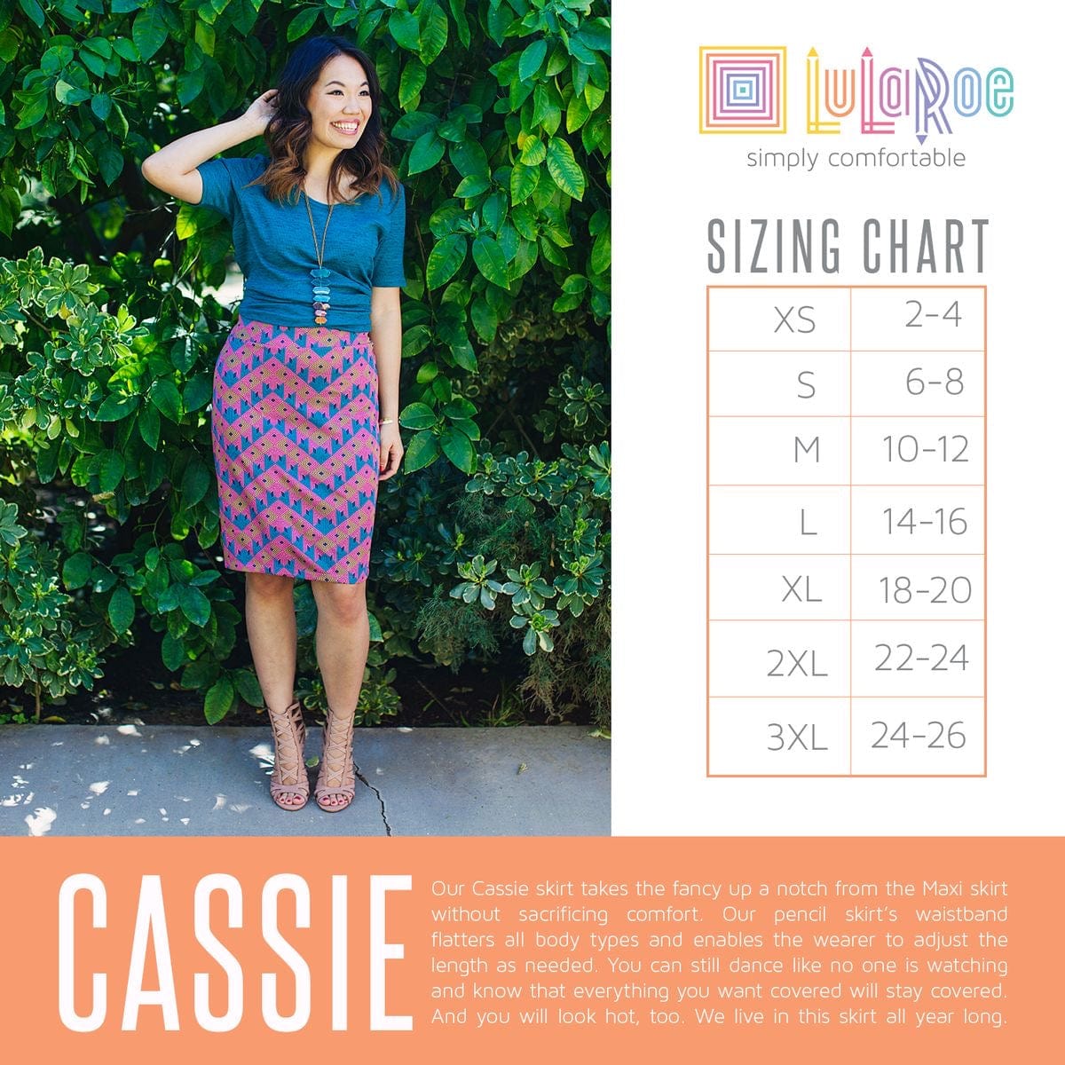 LuLaRoe Womens M Green/Orange Mandala Mosaic Print Cassie Skirt NWT*