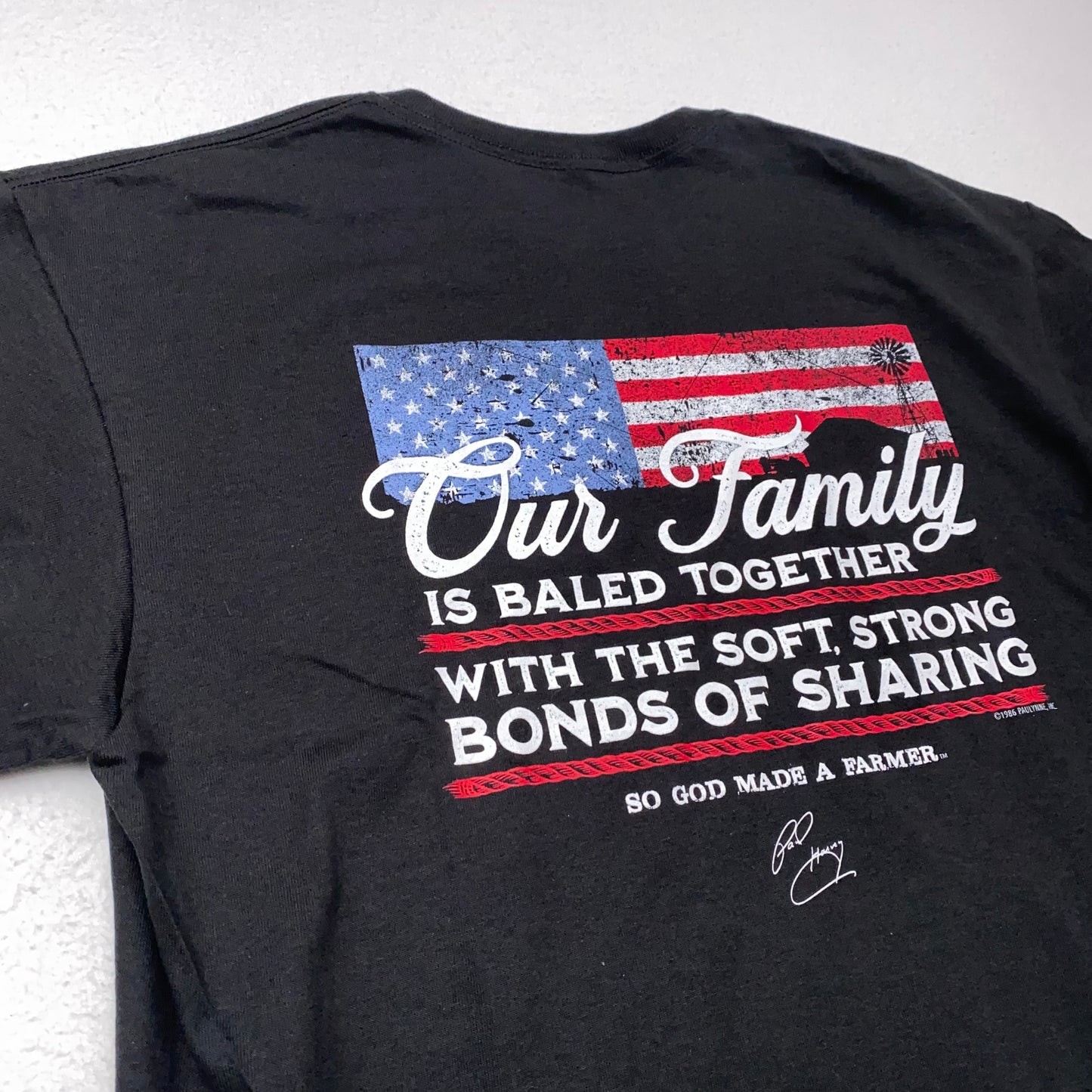 American Highway Our Family is Baled Together T-Shirt | Patriotic Graphic Tee | New