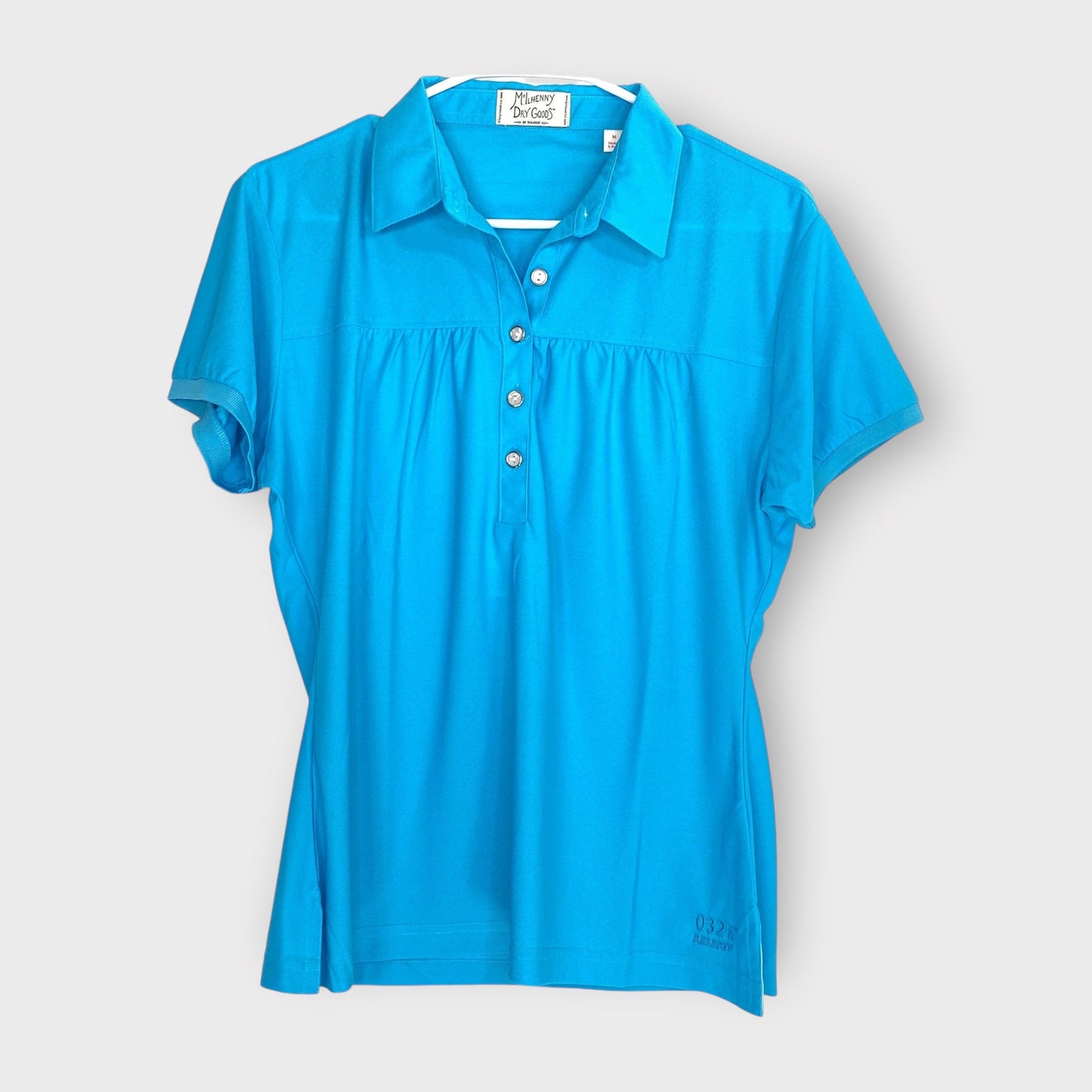 McIlhenny Dry Goods Women's Teal Dry Reserve Polo Shirt - Size M - New with Tags