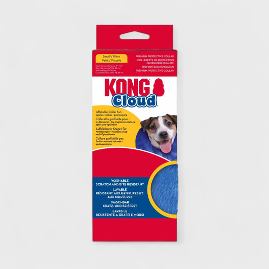 KONG Cloud E-Collar | Inflatable Recovery Collar | Small | Blue | Soft & Comfortable | Machine Washable