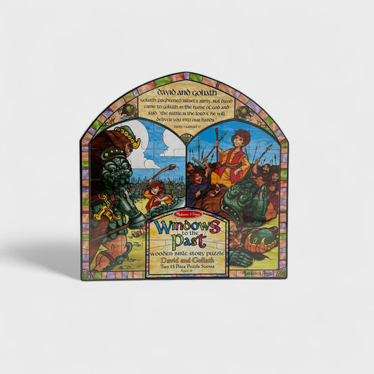 Melissa & Doug David and Goliath Puzzle - Wooden Bible Story Set