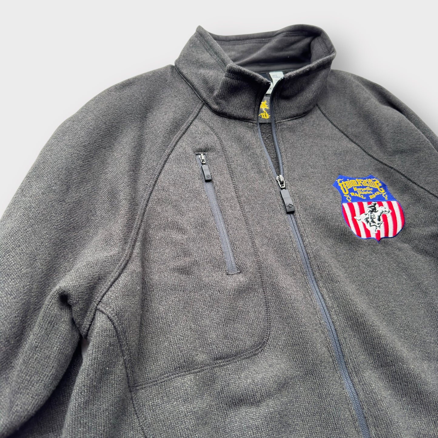 Storm Creek Men's Gray Full-Zip Sweater with Union Pacific Logo - Size XL