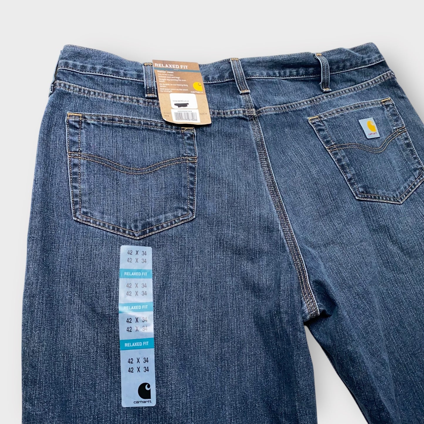 Carhartt Men's Relaxed Fit Holter Jean - Heavy-Duty Workwear - Straight Leg - 42x34