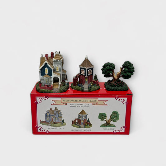 Liberty Falls "All In One" Set - Ornithologist's House, Dove Cote & Oldest Tree - Mint Condition