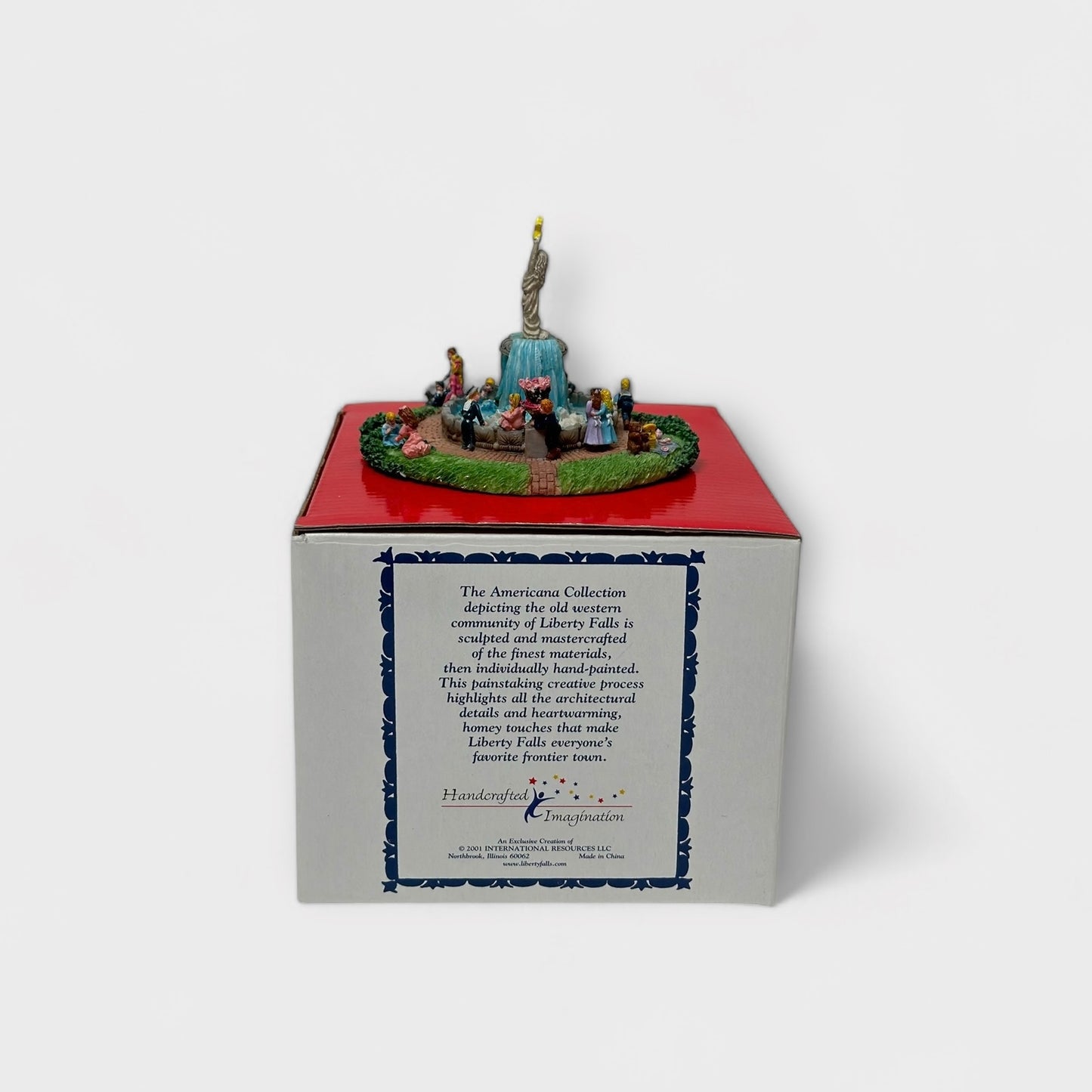 Liberty Falls Starlight Fountain - Hand Painted Americana Miniature - Mint Condition