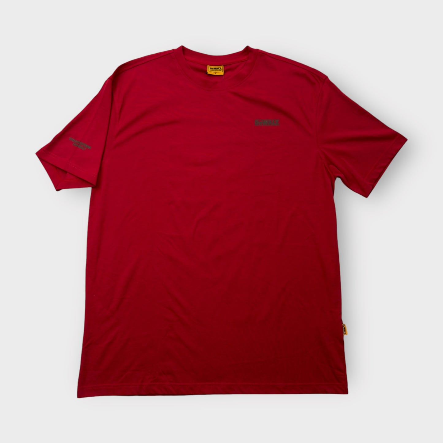 DEWALT Mens Graphic T-Shirt | Size L | Red Cotton Blend | Durable Workwear | New