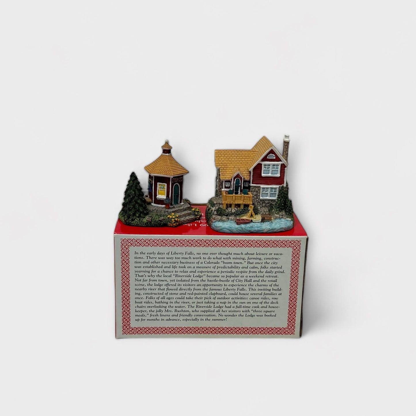 Liberty Falls Americana Collection - Riverside Lodge & Bath House - Collectible Miniatures