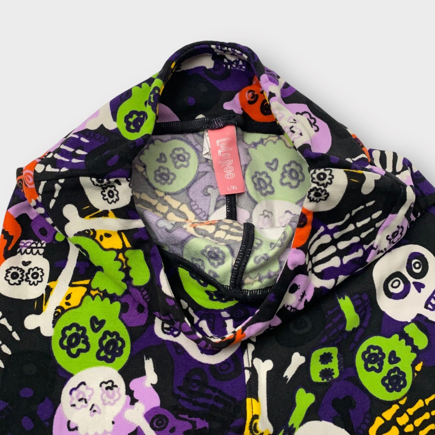 LuLaRoe Kids Halloween Leggings | L/XL | Skull and Skeleton Pattern | Soft Stretchy | New