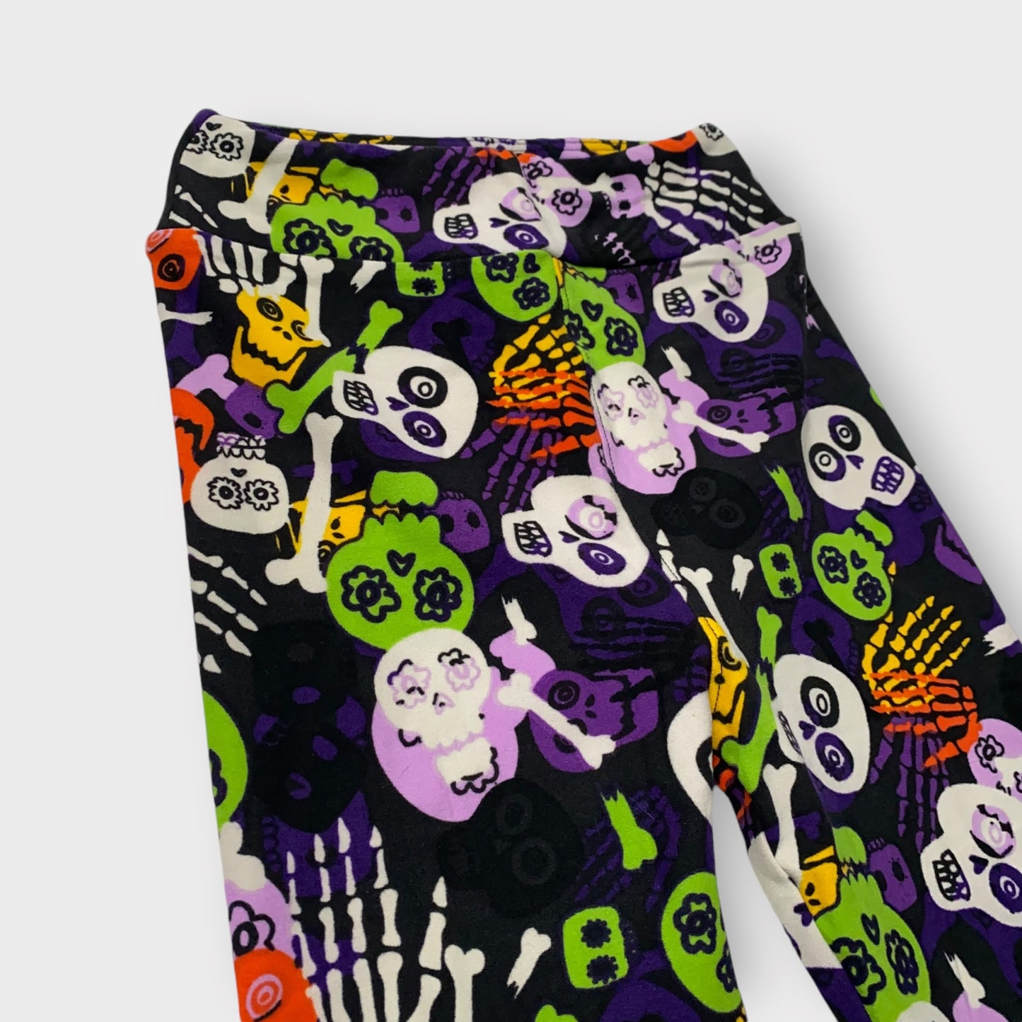 LuLaRoe Kids Halloween Leggings | L/XL | Skull and Skeleton Pattern | Soft Stretchy | New