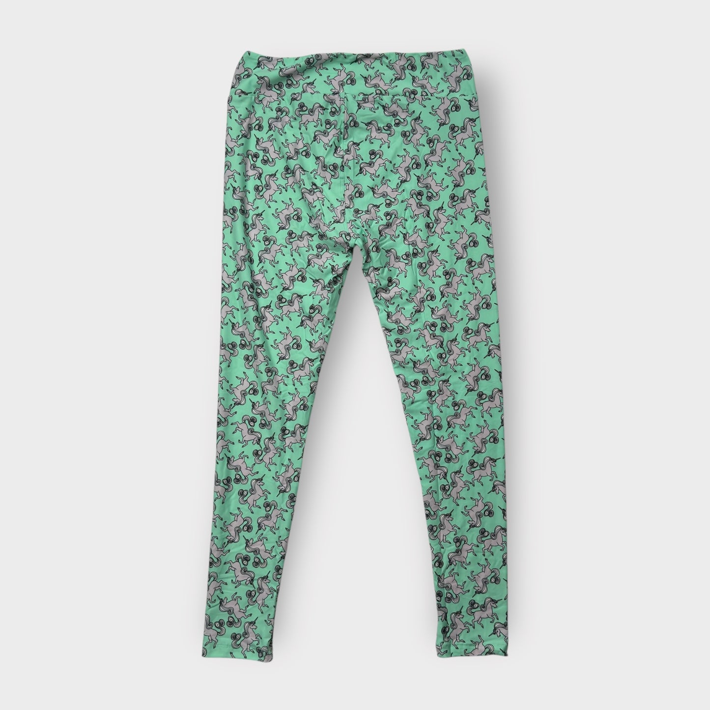 LuLaRoe Women’s Leggings | Tall & Curvy (12-18) | Mint Green/Unicorn Print | New