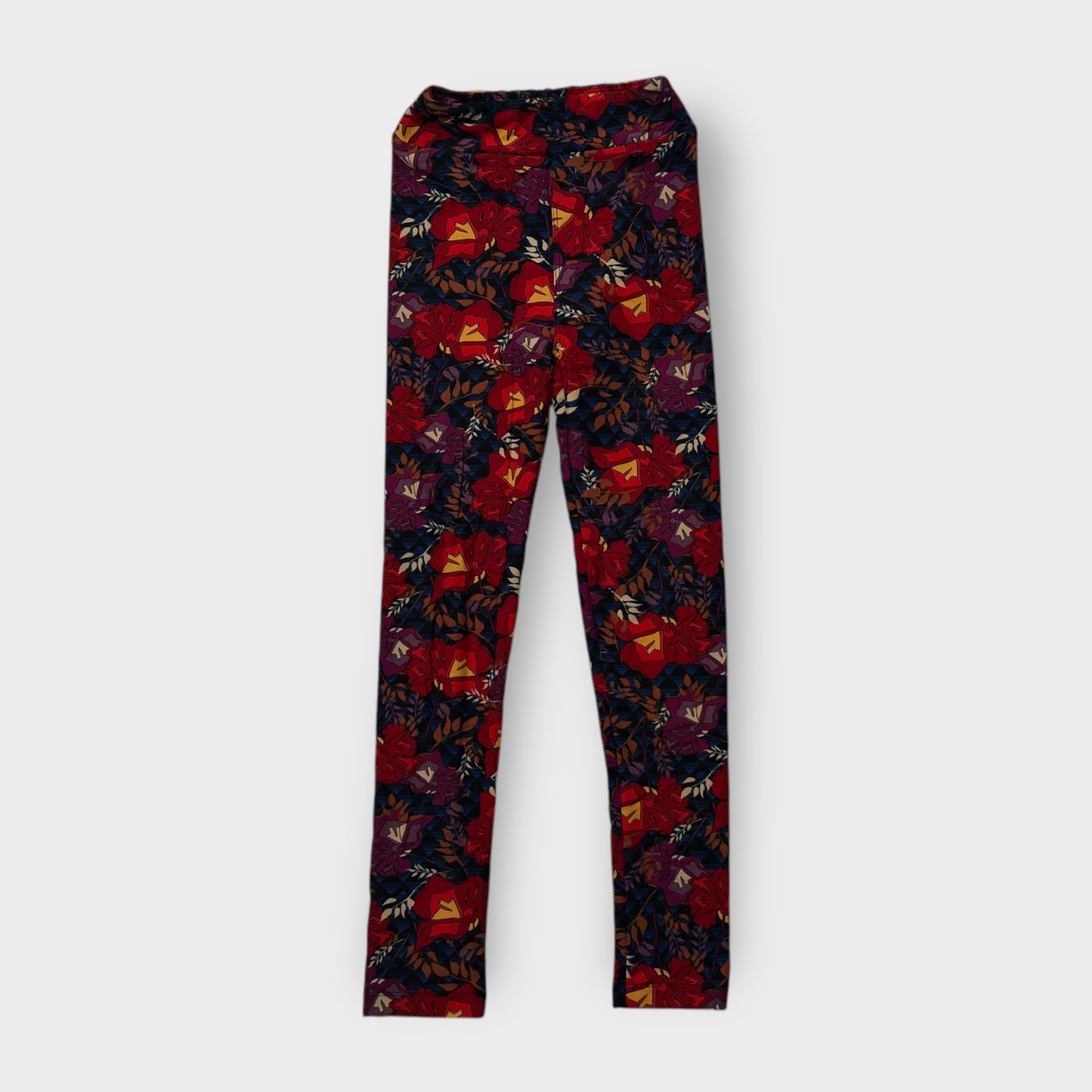 LuLaRoe Kids Leggings | Kids L/XL (8-14) | Red/Blue Floral Print | New